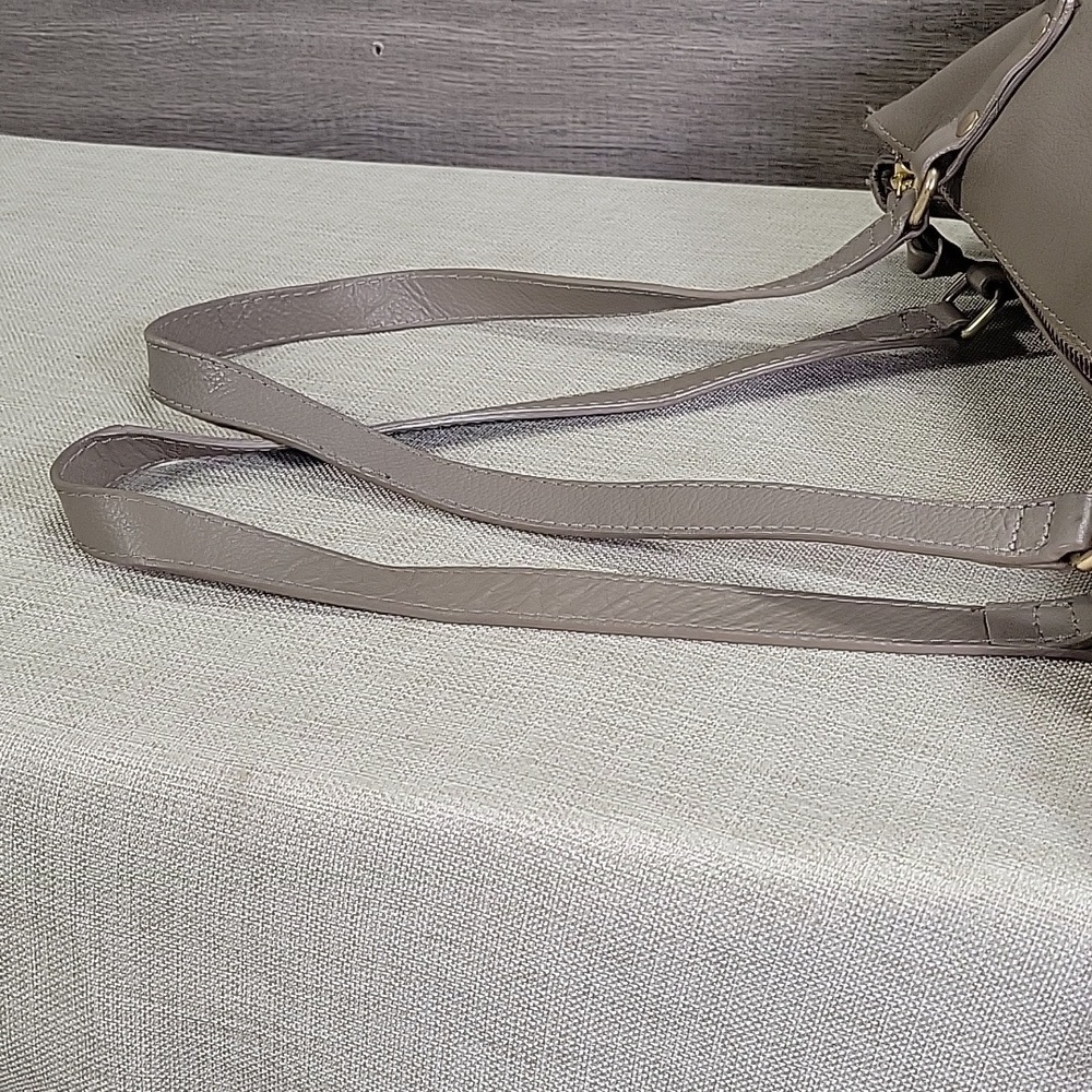 Kooba Taupe Leather Tote Shoulder Bag Handbag Purse - Picture 6 of 14